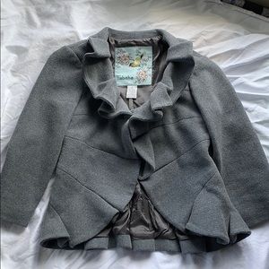 Anthropologie Tabitha Ruffle Blazer
